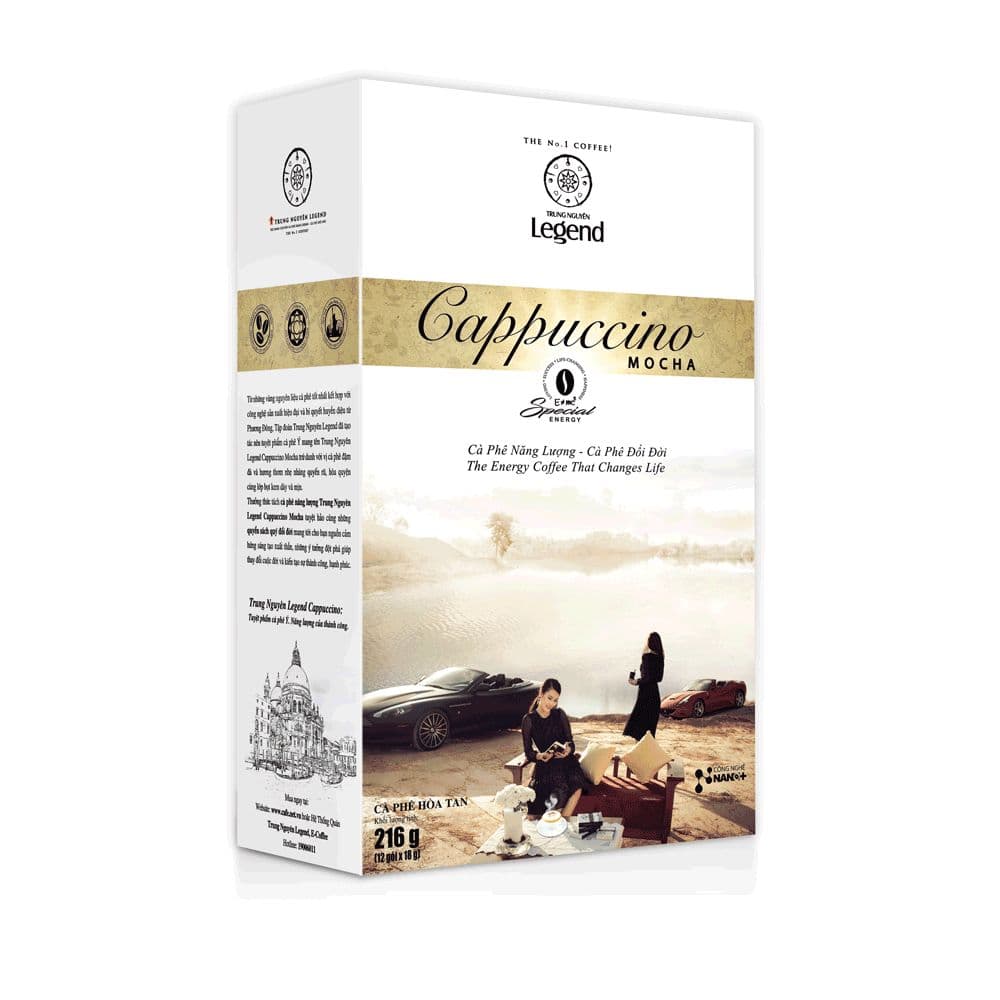Trung Nguyen Cappuccino Mocha - Box of 216g (12 sticks)
