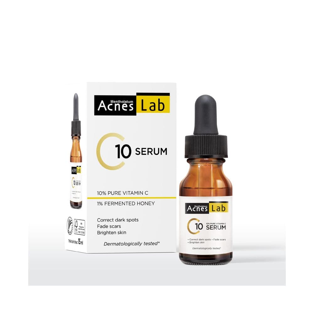 Acnes Lab C10 Brightening Serum 15ml - Vitamin C brightening serum for acne-prone skin