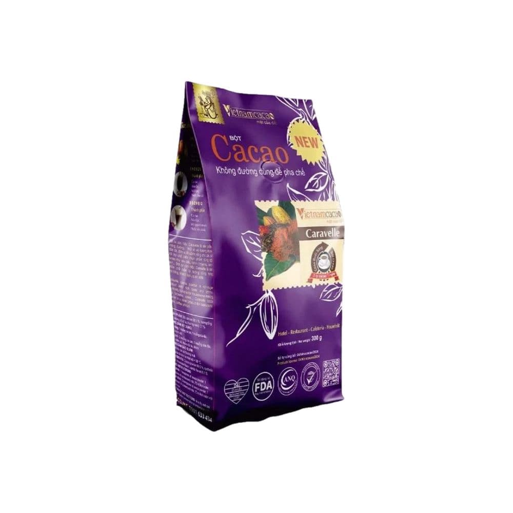 Caravelle Pure Cocoa Powder 300g | Vinacacao Unsweetened Cocoa