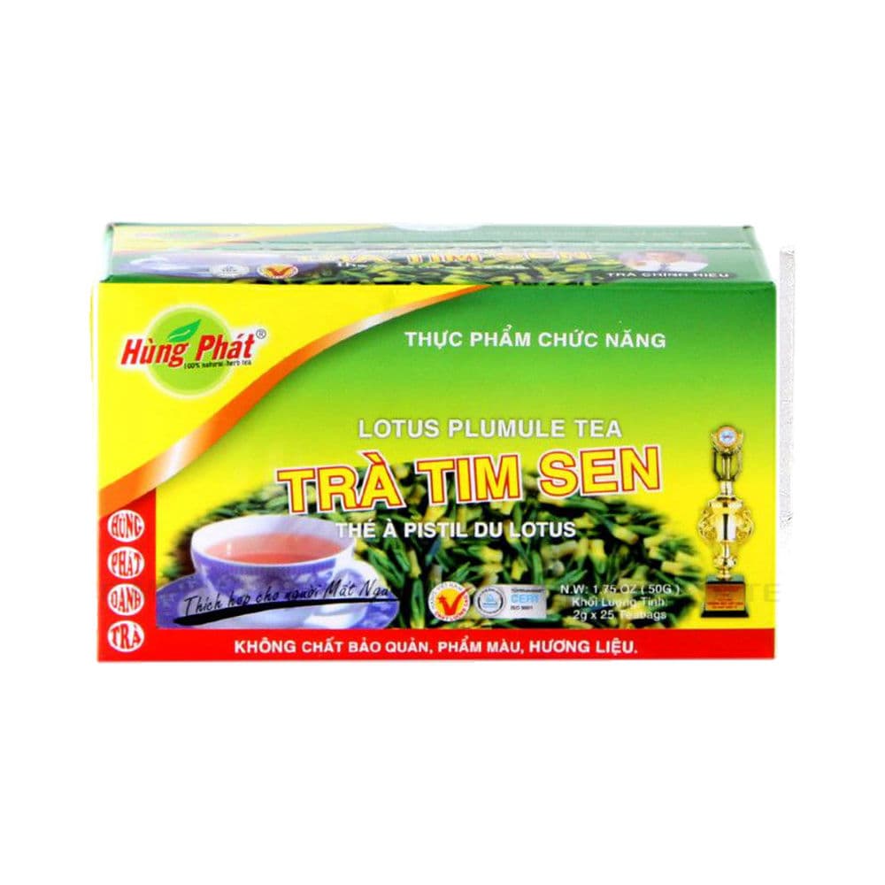 Box of Hung Phat Lotus Heart Tea with 25 individual tea bags