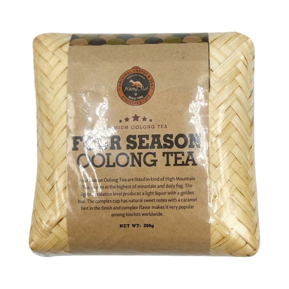 Huong Mai Oolong Tea 200g bamboo box with vacuum-sealed pack