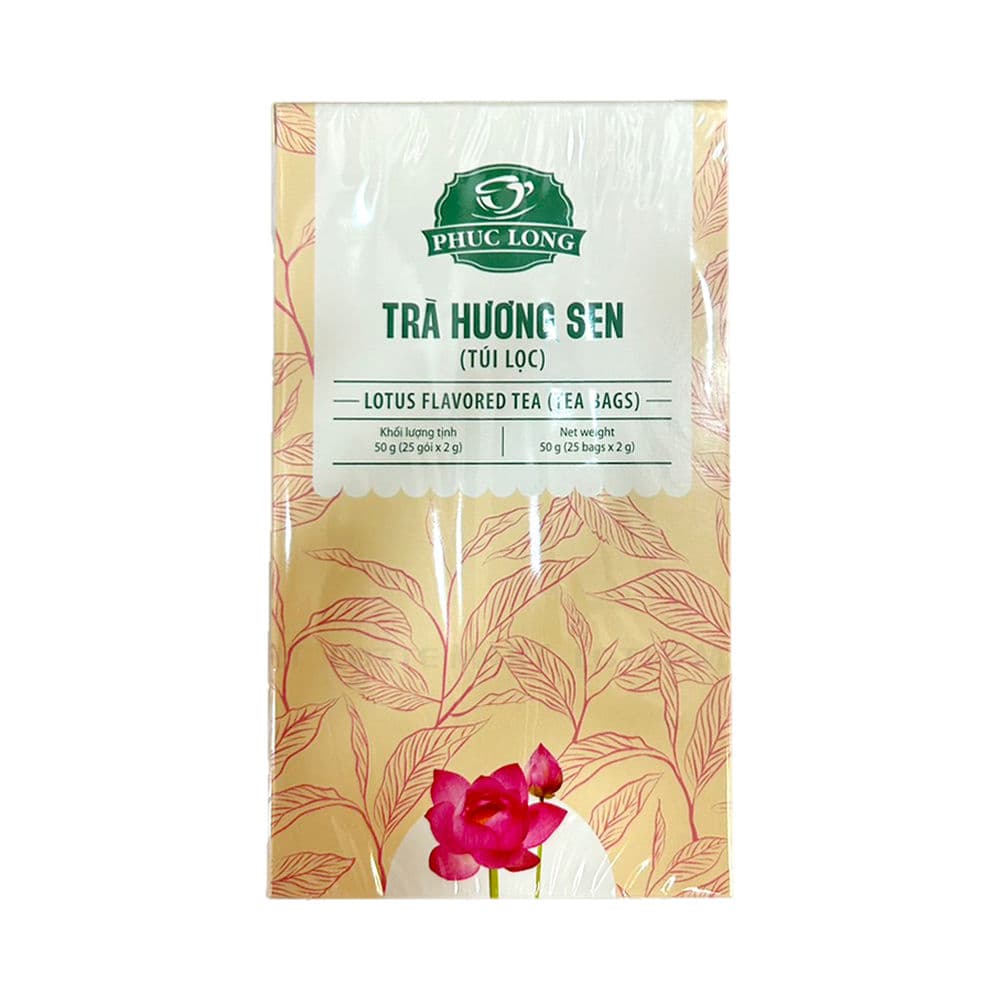 Phuc Long Lotus Green Tea Bags 50g (25 Pack) box